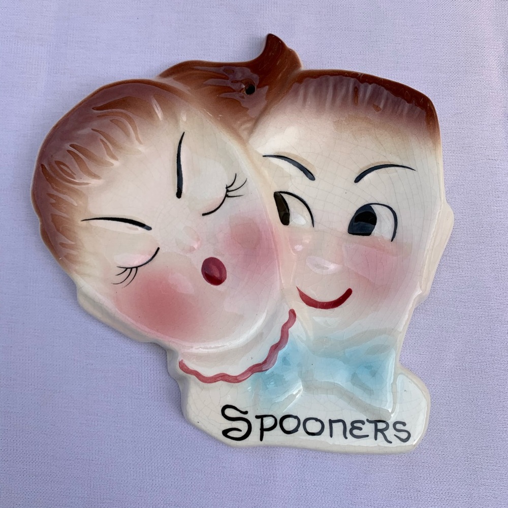 Vintage Spooners Spoon Rest Deforest of CA EUC